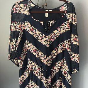 Elastic waste midi dress
